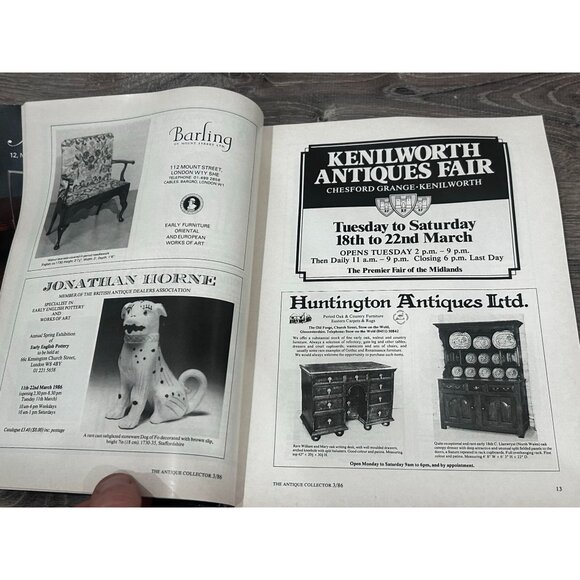 Vintage Antique Collector Magazine March 1986 Paperback Bond Street Tercentenary - Picture 3 of 6